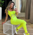 Conjunto Berbere Verde Neon Top + Calça ou Shorts