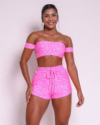 Conjunto Onça Barbie Rosa