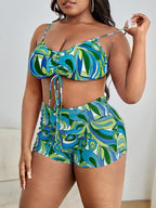 Conjunto De Biquíni Plus Size 3 Peças Dassa