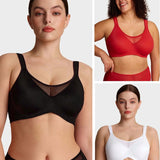 KIT com 3 — Preto + Vermelho + Branco