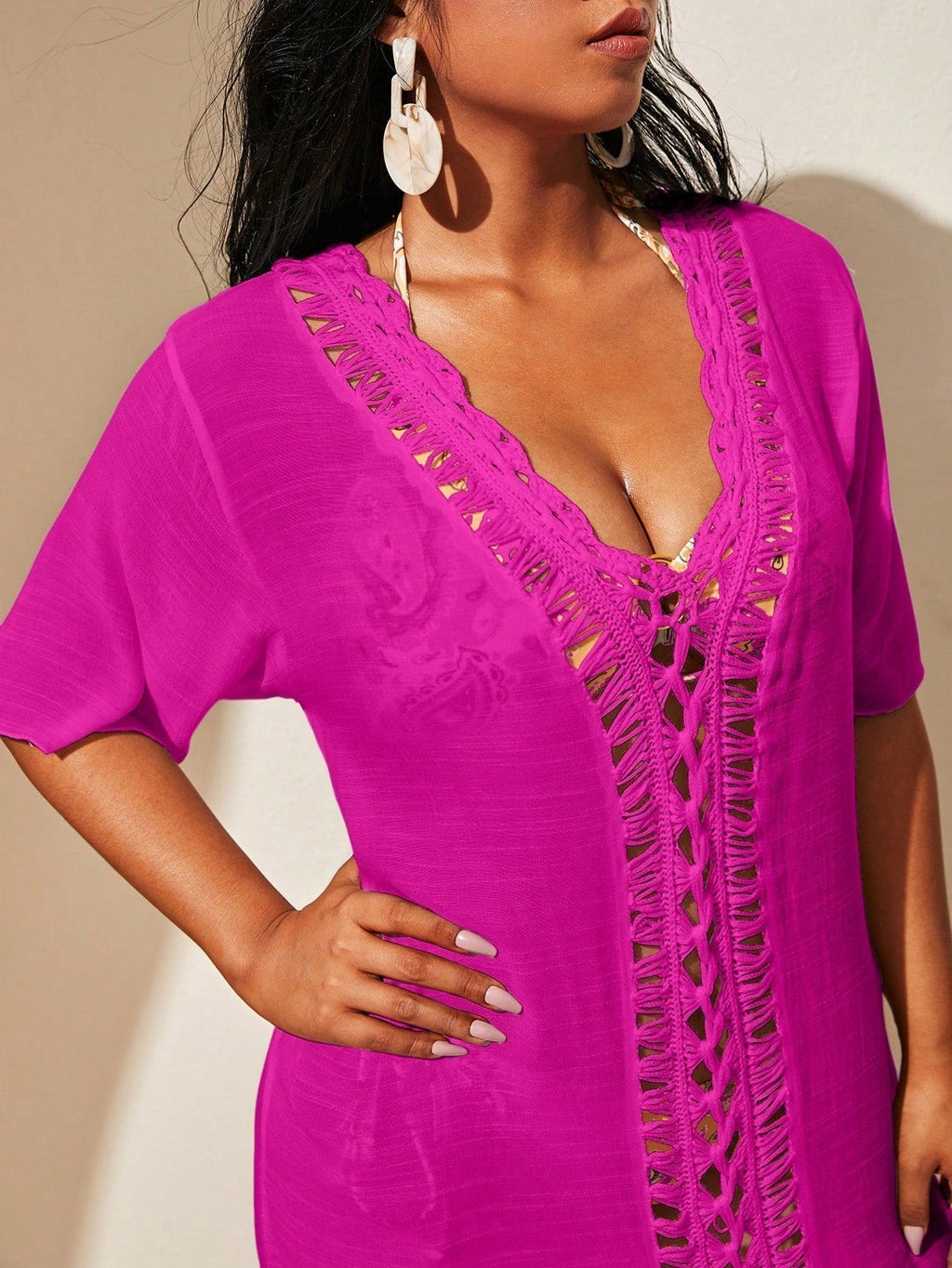 Saída De Praia Plus Size Anastasia