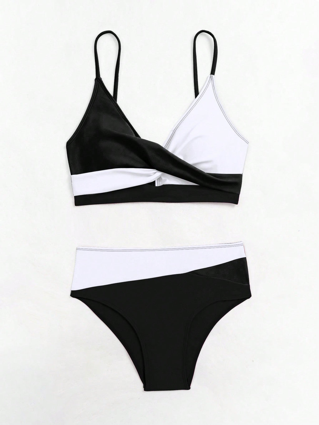 Biquíni Cruzado Zara Black White