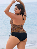 Tankini Plus Size com Estampa Animal Print