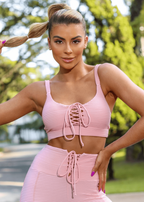 Conjunto Mountain Rosa Cordão