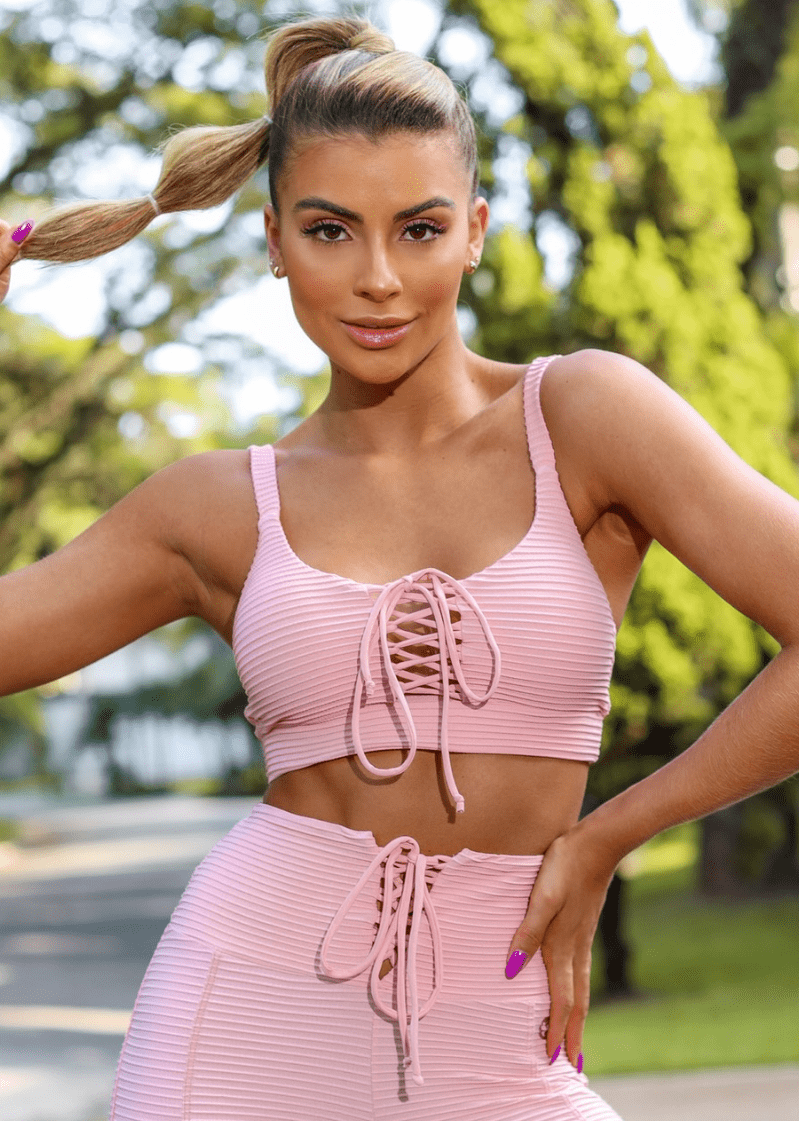 Conjunto Mountain Rosa Cordão