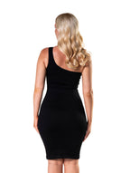 Minivestido modelador de um ombro só