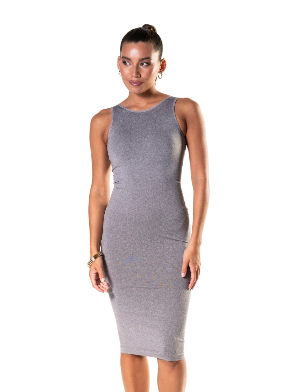 Vestido longo modelador sem mangas