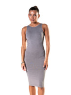 Vestido longo modelador sem mangas