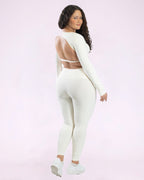 Conjunto Legging Básica Curve Plus Size + Top Manga Longa