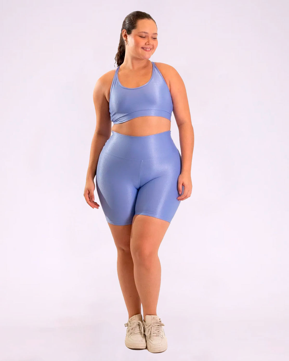 Conjunto Bermuda Curve Plus Size + Top Luna (Todas cores)