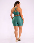 Conjunto Bermuda Curve Plus Size + Top Luna (Todas cores)