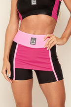 Conjunto Elláda Rosa Top + Shorts Saia